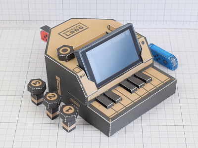 Nintendo LABO Piano Papercraft 3d craft illustration labo nintendo paper papercraft papertoy piano toy