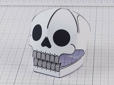 Paper Toy Skull 3d card craft descoration halloween head paper papercraft papertoy simple skul toy