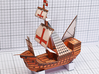 Santa Maria Ship Paper Model