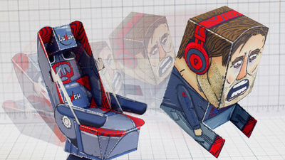 Chair Launching Paper Toy 3d art charachters craft fire illustration paper paper craft paper toy pewdiepie toy tseries