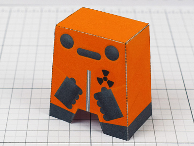 Radiation Boy Paper Toy 3d craft paper papercraft papertoy radiation radioactive toy
