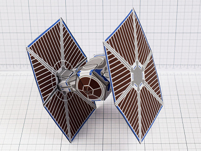 Paper Toy TIE Fighter 3d craft packaging paper papercraft papertoy space star tie fighter toy wars