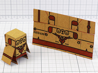 Business Card Paper Toy (My Business Car) business card craft design graphic model paper paper engineer papertoys toy