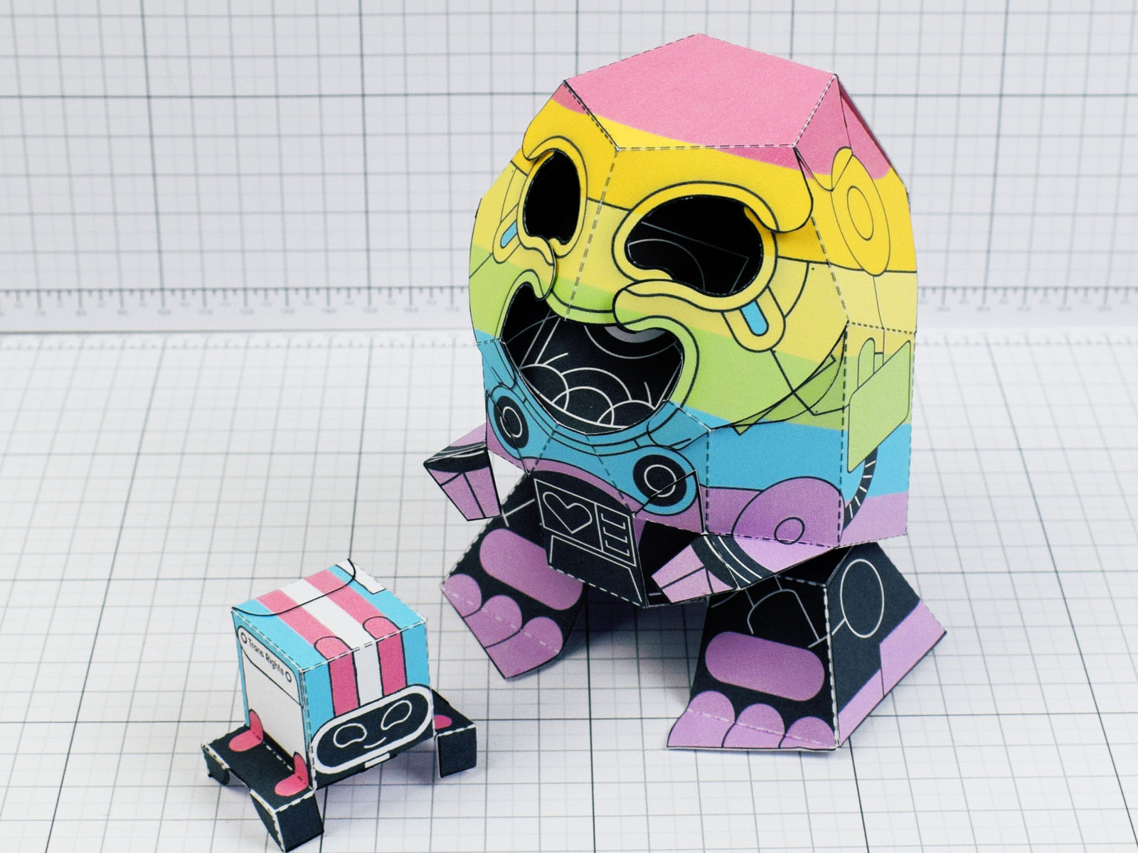 Rainbow Paper Toy by Alex Gwynne - Paper Engineer on Dribbble