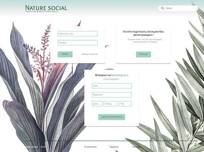 Social network page №1 design ui ux web website