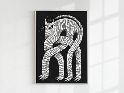 POSTER: Cat art cat design graphic graphic design illustration illustration art illustrator logo poster print ui