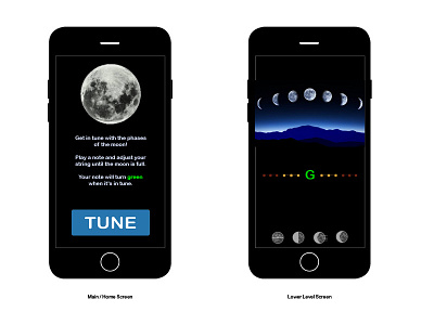 Lunar Tuner Interface app design product design ui ux