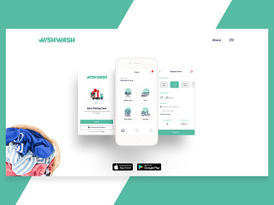 Wishwash Laundry App app design application branding concept laundry laundry app mobile ui ui ux uidesign ux washing