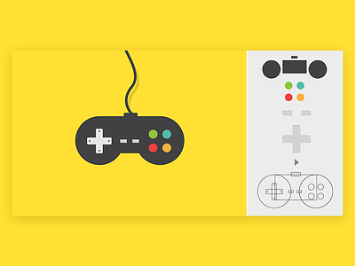 How To Illustrate flat game gamepad illustrate