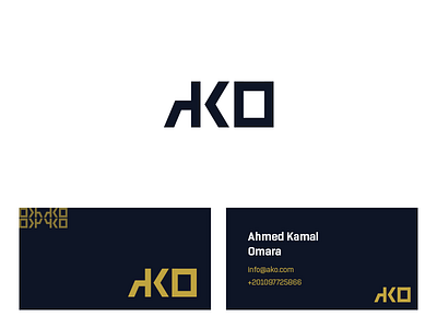 Studio AKO Logo ako business card card identity logo retouching studio studio logo