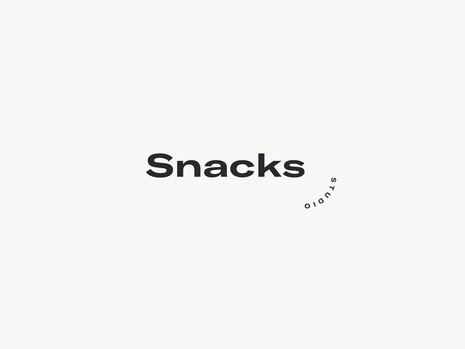 Animated Logo for Snacks Studio animated animated logo animation black and white brand brand design branding identity logo studio