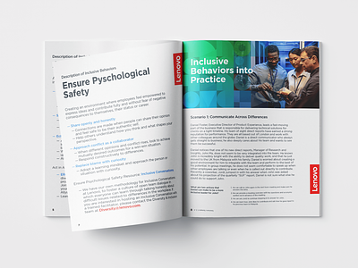 Diversity and Inclusion Playbook for Lenovo branding diversity graphic design inclusion pattern playbook print resource