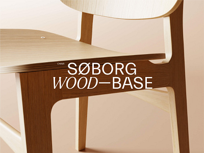 Chair Søborg wood base - Product Design 3d design graphic design product design