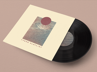 Tycho Playlist cover illustration minimalism simple texture vector