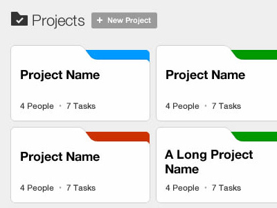 Project List dashboard folder metro minimal project
