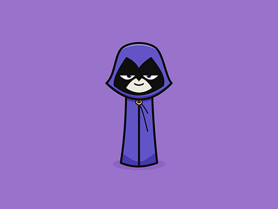 Raven cartoon character comic cute dc fun illustration illustrator superhero teen titans trend trending