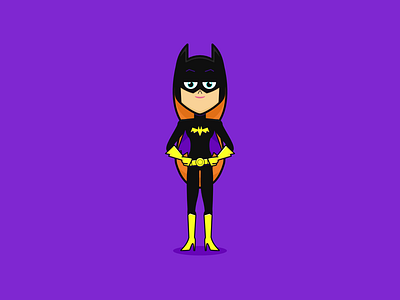 Batgirl batgirl batman cartoon dc comics illustration superhero teen titans vector