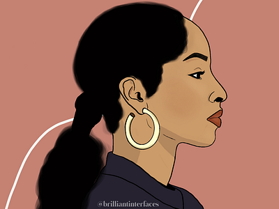 Sade apple pencil black art illustration ipad pro procreate procreate illustration sade