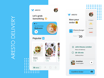 ARESTO UI UX Mobile Design burger food food app foodie mobile restaurant ui ui ux ui design uiux