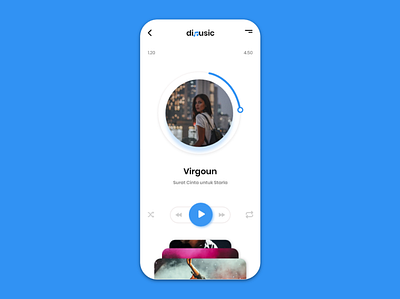 diMusic - Music app design mobile music music app music player