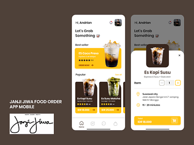 Janji Jiwa food order delevery mobile app coffee coffeeshop delevery food food and drink food app