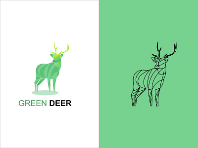 greenderr deer logo logodesign