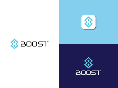 boost app logo branding design logodesign logomnark