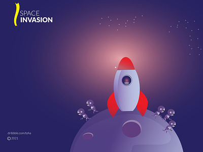 space invasion graphic design