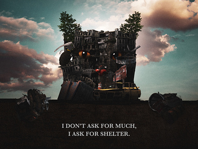I don't ask for much, I ask for shelter. amazon animal rights animals arab art art design art direction awareness campaign cat collage art design dogs egypt illustration manipulate manipulation photoshop social media