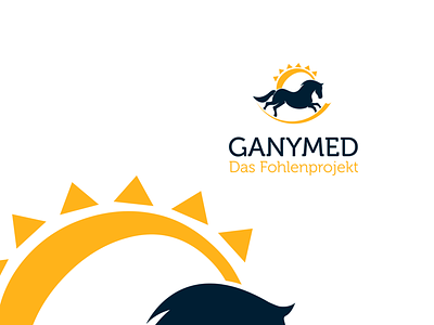 Ganymed branding gremany horse icon logo logo design power social media. illustration typeface