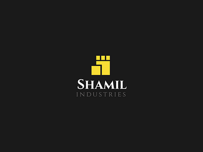 Shamil Industries arabic branding carton identity industries letter logo paper visual wall