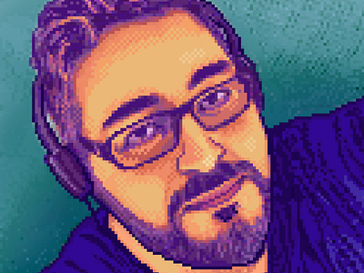 Self-portrait II avatar illustration pixel pixelart profile picture selfportrait