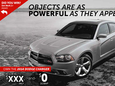 Dodge Charger Direct Mail Piece advertising car charger dodge mail marketing vehicle