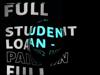 student loan - paid in full animation debt free student loans typography