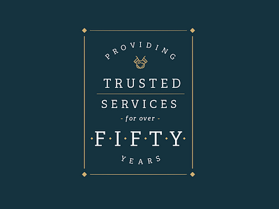 Trusted Services Web UI 50 accounting blue design fifty gold services trust type typography typography design