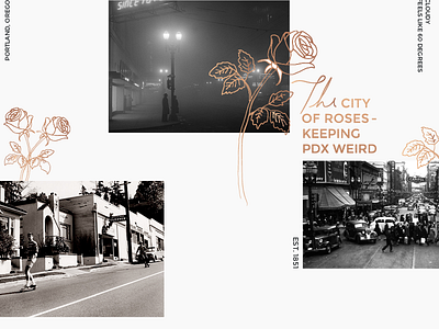 Portland The City of Roses city design illustration pdx portland roses skateboarding vintage