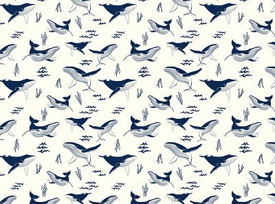 Whimsical Whale Pattern pattern design patterns whale
