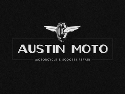 Austin Moto Logo dark motorcycle retro vintage