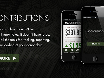 Us Contributions Beta app black dark mobile money