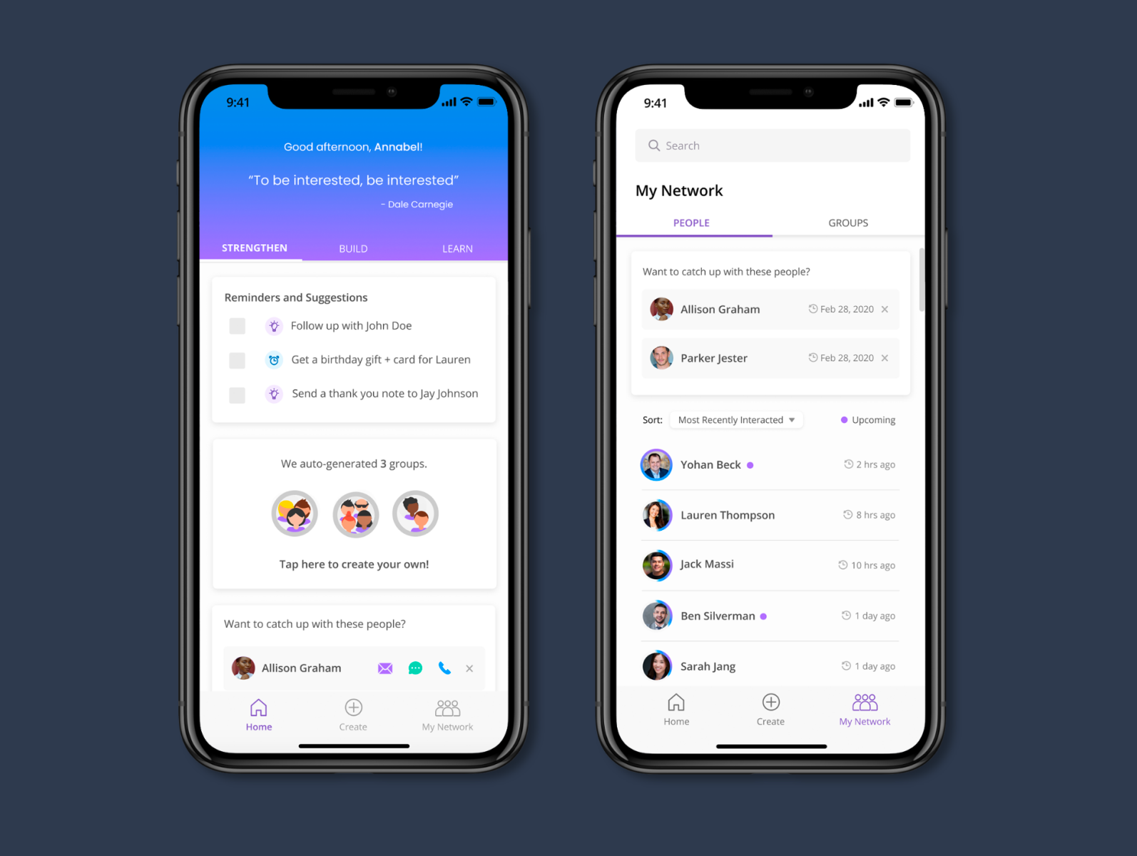 Anchor (Smart Networking and Productivity App) by Hyewon Choi on Dribbble