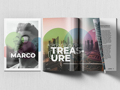 Marco Magazine colorful design indesign journalism layout magazine multipurpose print simple template