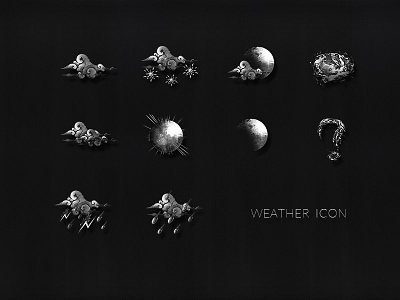 Black-White Weather Icon black icon ui weather white