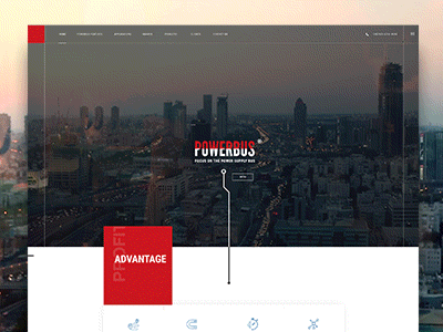 Powerbus business homepage interaction product responsive ui ux web web design website