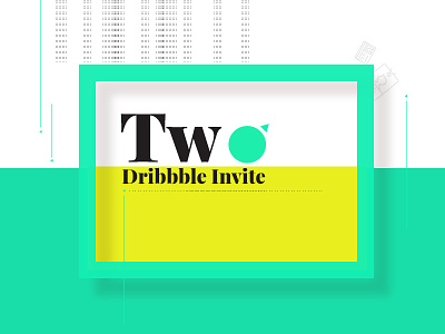Dribbble Invite X2 clean color draft dribbble illustration invite ui