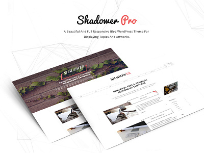 Shadower Pro - Multi-purpose WordPress Blog Theme blog blogger clean creative freebie multi purpose personal portfolio premium theme white wordpress