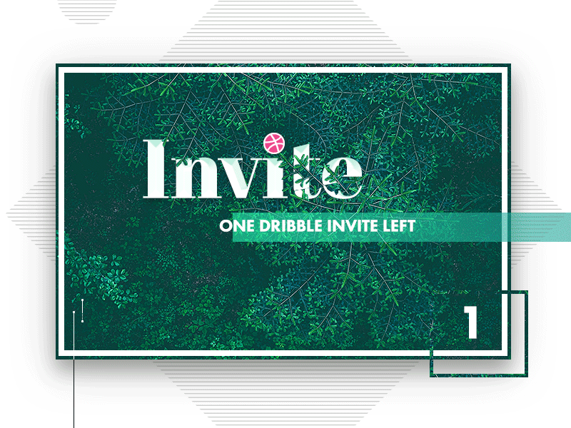 One Dribbble Invite animation anime design draft dribbble gif invite motion ui web