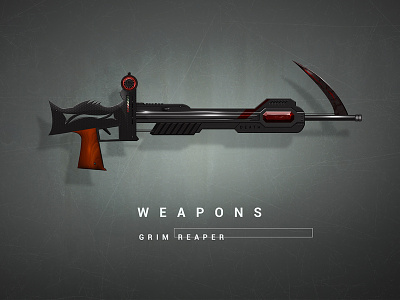 Grim Reaper - Weapon Ui Design black cf drawing game gun icon metal photoshop ui weapon weapons