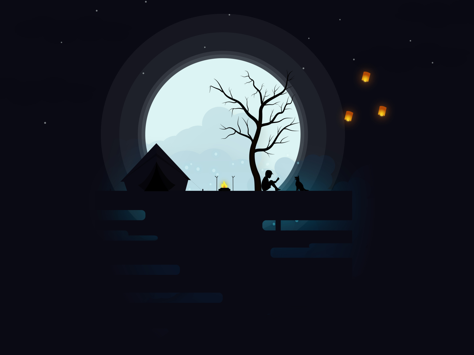 Moon Halo by Black (3R2) on Dribbble