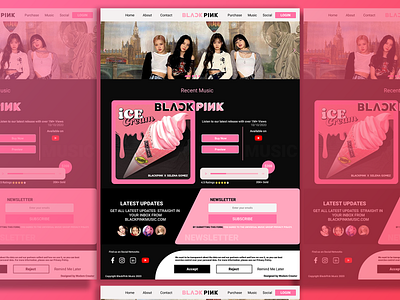 BLACKPINK Girls website redesign