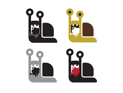 Salty Snail Icon variations branding design flat icon identity illustration illustrator logo minimal vector